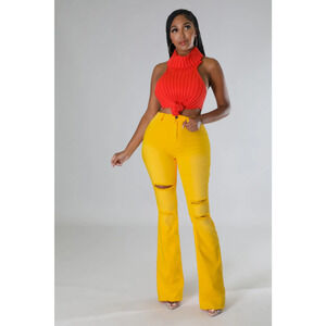 Katana Jeans in Yellow